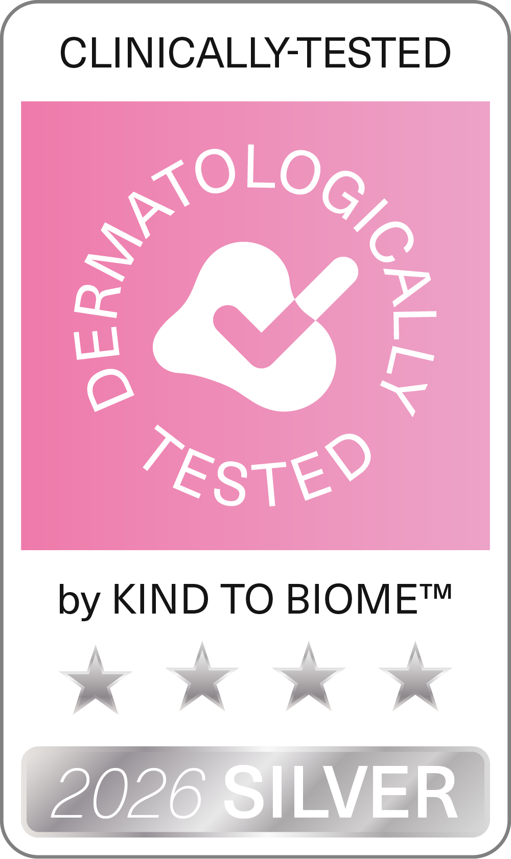Dermatology Silver 테두리 인증 로고