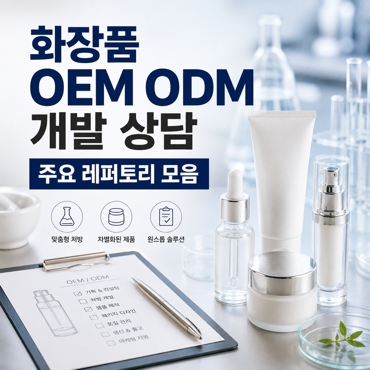 화장품 OEM ODM 개발 상담 주요 레퍼토리 모음